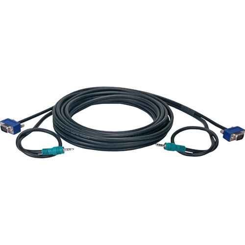 25' High-Performance UltraThin VGA/QXGA HDTV/HD15 Cable With Audio