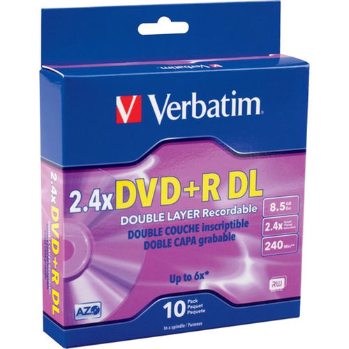 2.4x Double Layer DVD+R - 10 Pack