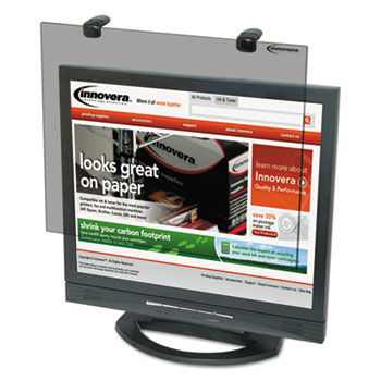 Protective Antiglare LCD Monitor Filter, Fits 19""-20"" LCD Monitors