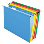 Poly Laminate Hanging Folders, Letter, Assorted, 20/Box