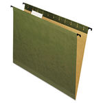 Poly Laminate Reinforced Hanging Folders, Letter, Green, 20/Box