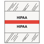 Tabbies Medical Chart Divider Index Tabs, HIPAA, 1-1/4"", White and red, 100