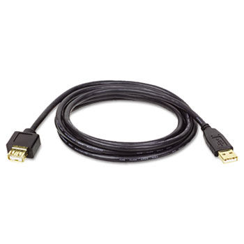 U024-006 6-ft. USB A/A Gold Extension Cable for USB 2.0 Cable USB-A M/F
