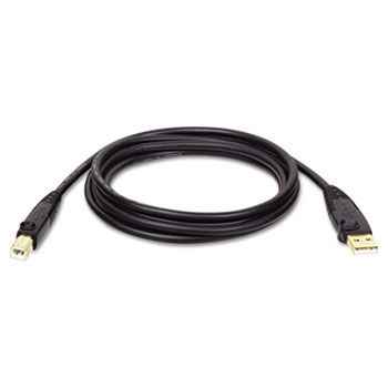 U022-010 10-ft. USB2.0 A/B Gold Device Cable A Male to B Male