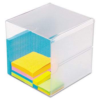 Desk Cube, Clear Plastic, 6 x 6 x 6