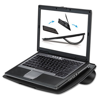 Laptop Riser, Non-Skid, 15 x10 3/4 x 5/16, Black