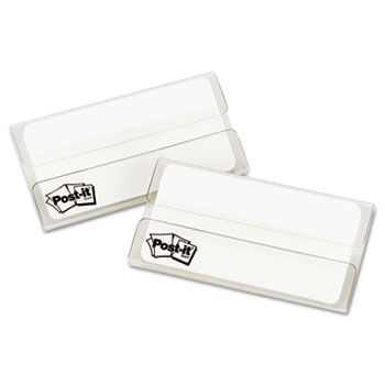 Durable File Tabs, 3 x 1 1/2, White, 50/Pack