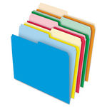 Stretch Tab File Folders, 1/2 Cut Tabs, Letter, Assorted, 100/Box