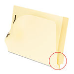 Laminated Tab End Tab Folder with 2 Fasteners, 11 pt Manila, Letter, 50/Box