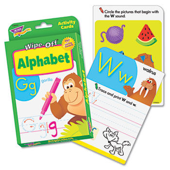 Wipe-Off Activity Cards, Alphabet, 32/Pack