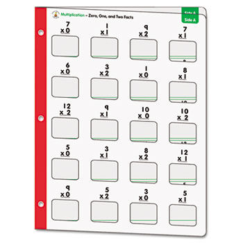 Math Windows, Multiplication, Five Write-On/Wipe-Away Cards per Pack