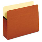 Standard File Pockets, Redrope, 3 1/2 Inch Expansion, Letter, Brown