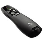 Wireless Presenter w/Laser Pointer, 50ft Projection, Matte Black