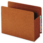 Heavy-Duty Expanding File Pocket, End Tab, 5 1/4 Inch, Letter, Brown, 10/Box