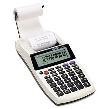 1205-4 Palm/Desktop One-Color Printing Calculator, 12-Digit LCD, Black
