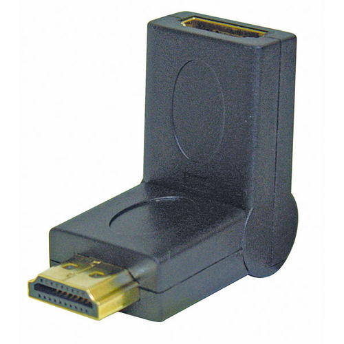 Right-Angle 180 Adjustable Male to Female HDMI Adapter