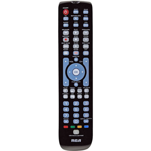 8-Device Learning Universal Remote Control with Blue Backlit Keypad