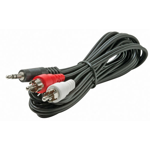 3' Black Stereo Y Adapter Cable