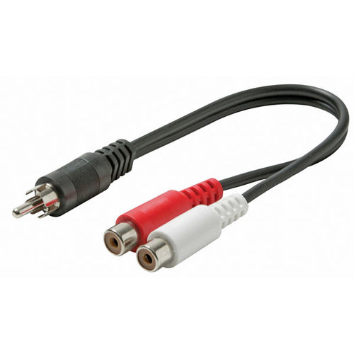 6"" Ivory RCA Stereo Y Adapter Cable