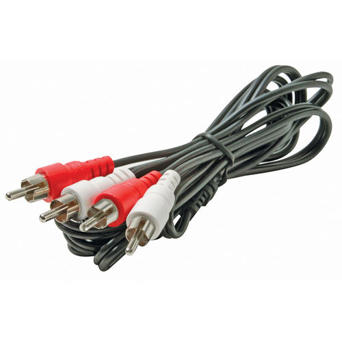 3' Black Dual RCA Audio Patch Cord
