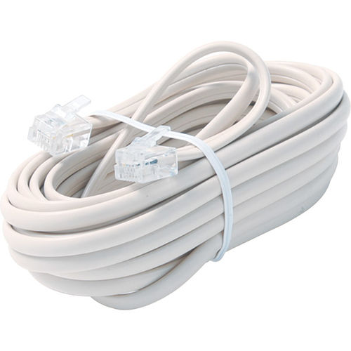 15' Ivory 6-Conductor Telephone Line Cord