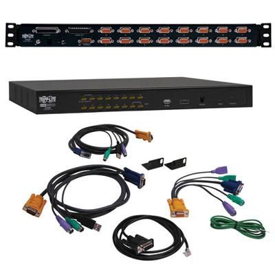 16 Port KVM Switch 1U Rackmoun