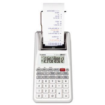 P1-DHVG One-Color 12-Digit Printing Calculator, White
