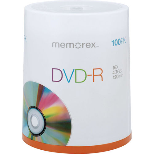 16x Write-Once DVD-R Spindle - 100/Spindle