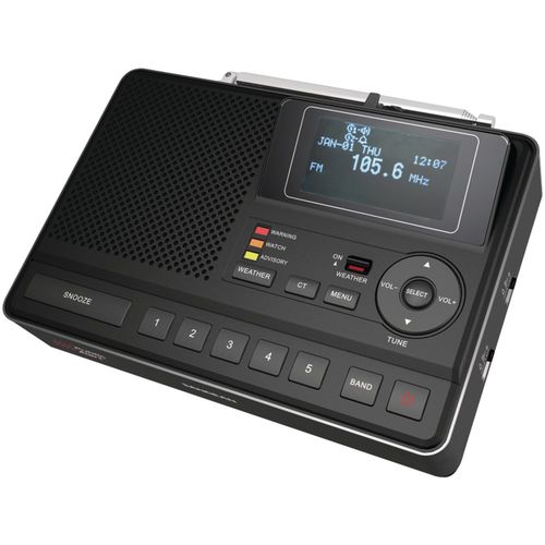 SANGEAN CL-100 Deluxe Table Top AM/FM Clock Radio with SAME Weather Alert