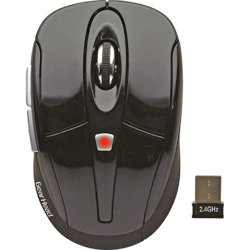 Black 2.4GHz Wireless Optical Nano Mouse