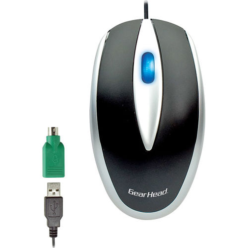 Lighted Optical Wheel Mouse with PS/2 Adapter