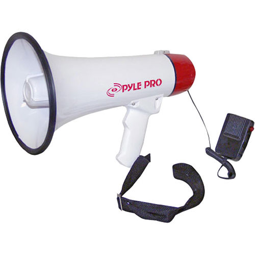 Professional Megaphone/Bullhorn with Siren and Hand-Held Microphone