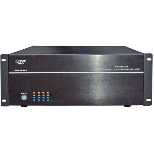 Rack Mount 8000-Watt 8-Channel Stereo/Mono Amplifier