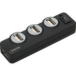 4-Port Connect Plus Charge USB Hub with AC Adapter