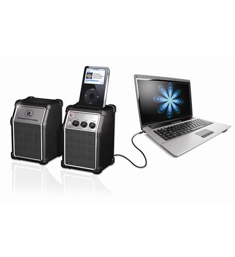 Set of 2 Computer Speakers with MP3 Dock
