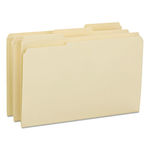 File Folders, 1/3 Cut Reinforced Tab, Legal, Manila, 100/Box