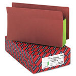 5 1/4 Inch Accordion Expansion File PocketsStraight Tab, Legal, Green, 10/Box