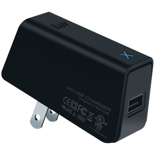 ILUV iAD517BLK USB Charger (AC/DC charger; Works with iPad(R))