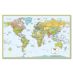 M-Series Full-Color Laminated World Map, 32 x 50