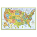 M-Series Full-Color Laminated United States Wall Map, 50 x 32