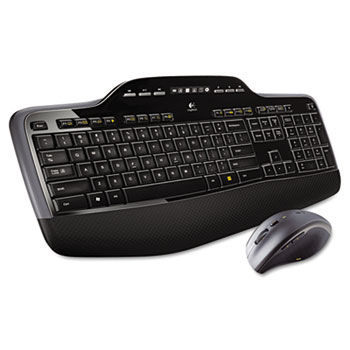 MK710 Wireless Desktop Set, Keyboard/Mouse, USB, Black
