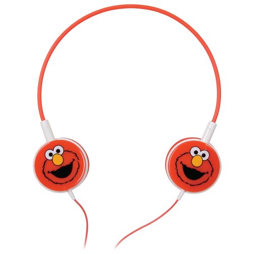 HEADPHONES, TRAVEL ELMO, RED