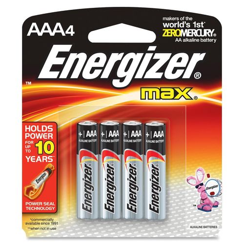 4 Pk, AAA Energizer Max Battery