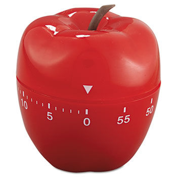 Shaped Timer, 4"" dia., Red Apple