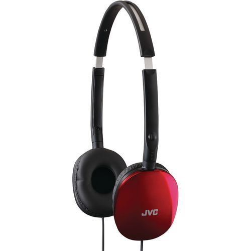 JVC HAS160R FLATS Lightweight Headband Headphones (Red)