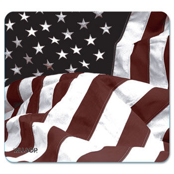 NatureSmart Mouse Pad, American Flag Design, 8 3/5"" x 8""
