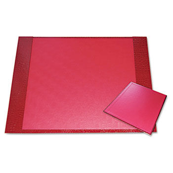 Eco-Friendly Croc Embossed Desk Pads and Mouse Pads, 24 1/2 x 19, Red