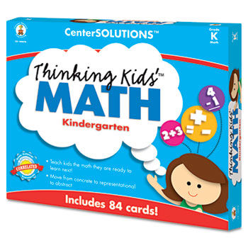 CenterSOLUTIONS Thinking Kids Math Cards, Kindergarten Level