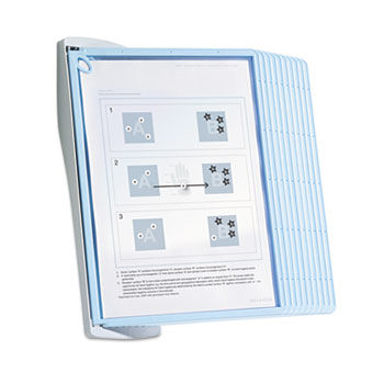SHERPA Style Desk Reference System, 20 Sheet Capacity, Blue/Gray