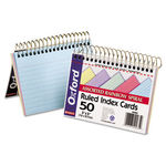 Spiral Index Cards, 3 x 5, 50 Cards, Assorted Colors